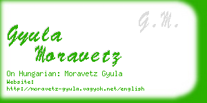 gyula moravetz business card